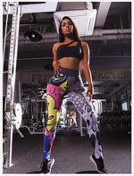 Load image into Gallery viewer, Letter Print Sports Leggings
